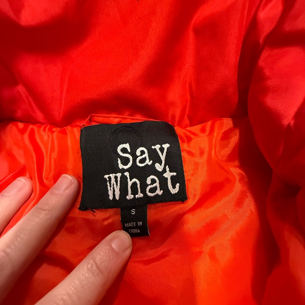 Say What? Bold Red Jacket - Picture 7 of 7